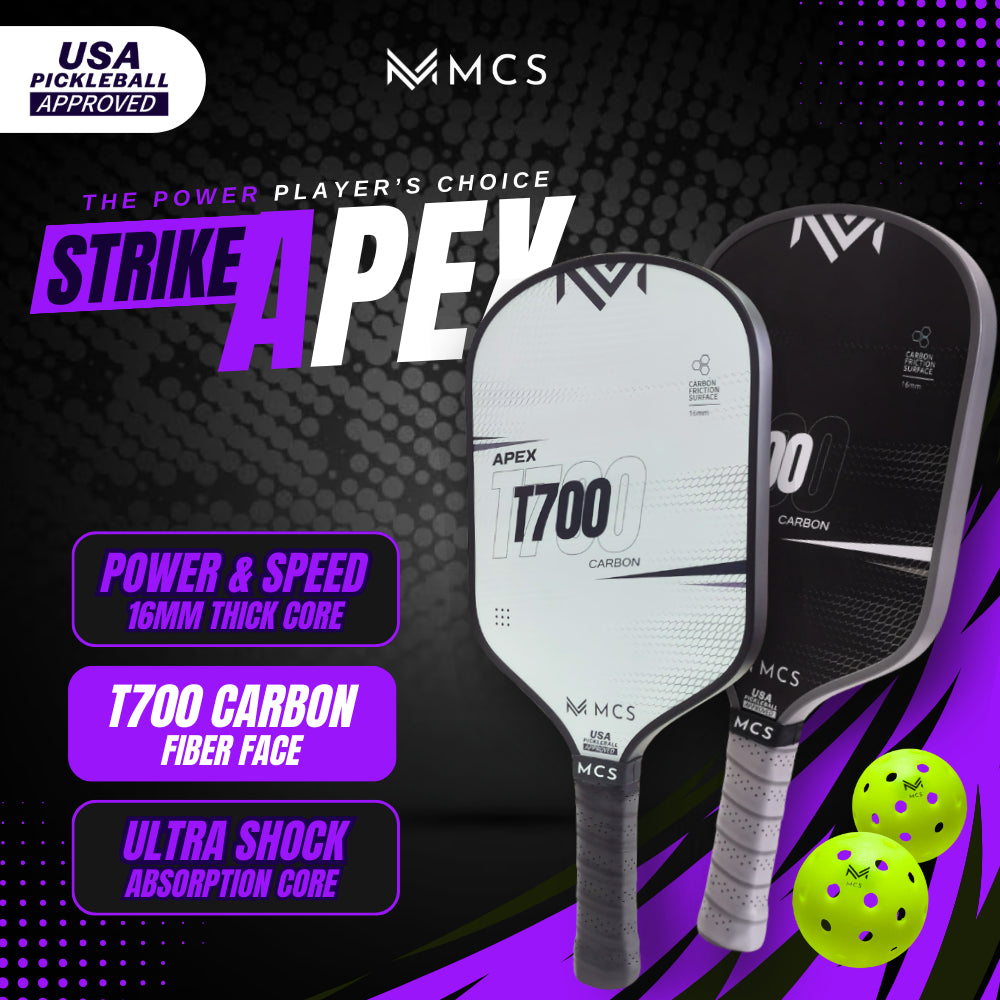 MCS APEX T700 Carbon Pickleball Paddle – MCS PICKLEBALL