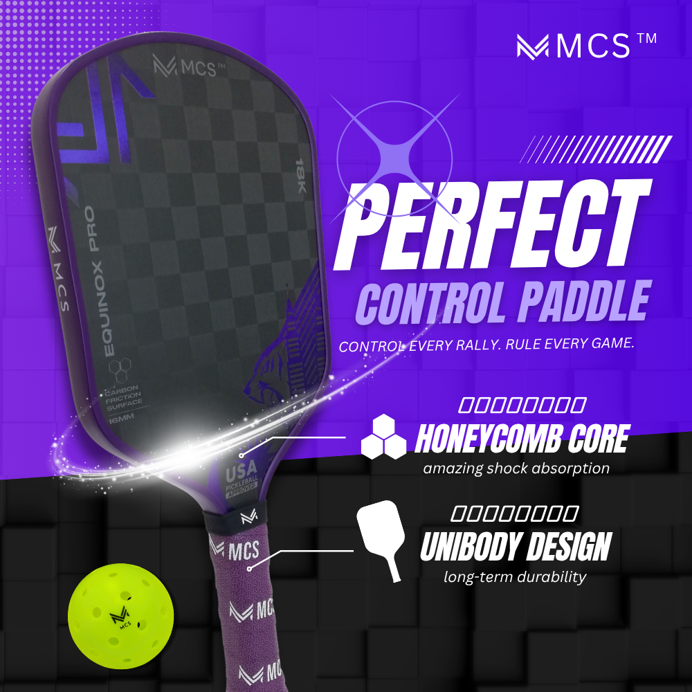 MCS Pickleball 18K Carbon Fiber EQUINOX PRO Pickleball Paddle