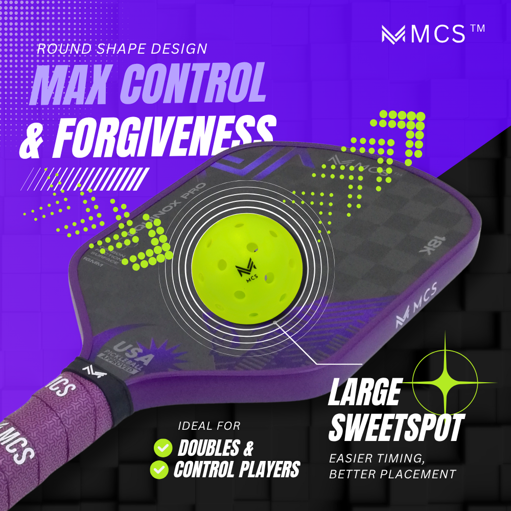 MCS Pickleball 18K Carbon Fiber EQUINOX PRO Pickleball Paddle