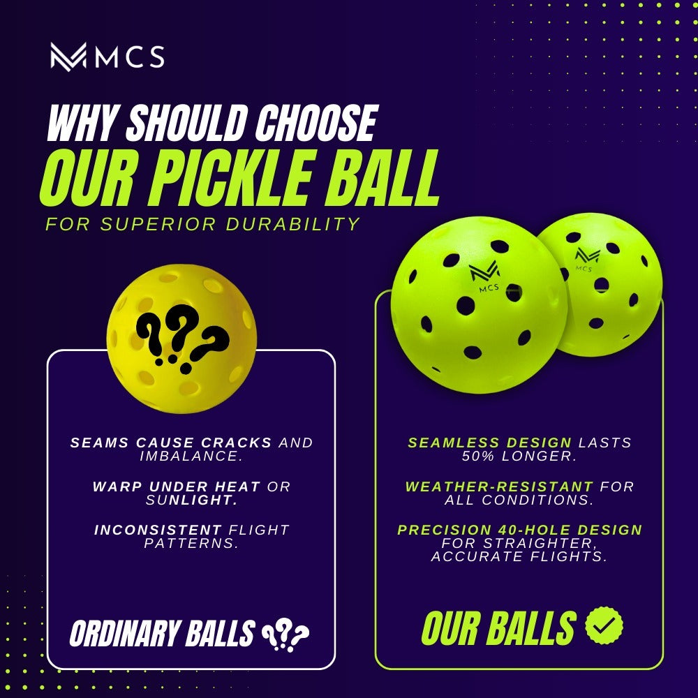 MCS Tournament Grade 40 Holes Pickleball
