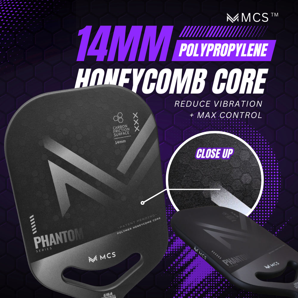 MCS 14 mm PHANTOM PRO Edgeless Pickleball Paddle