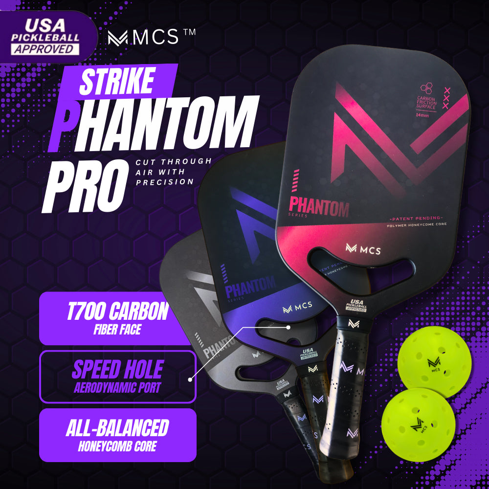 MCS 14 mm PHANTOM PRO Edgeless Pickleball Paddle