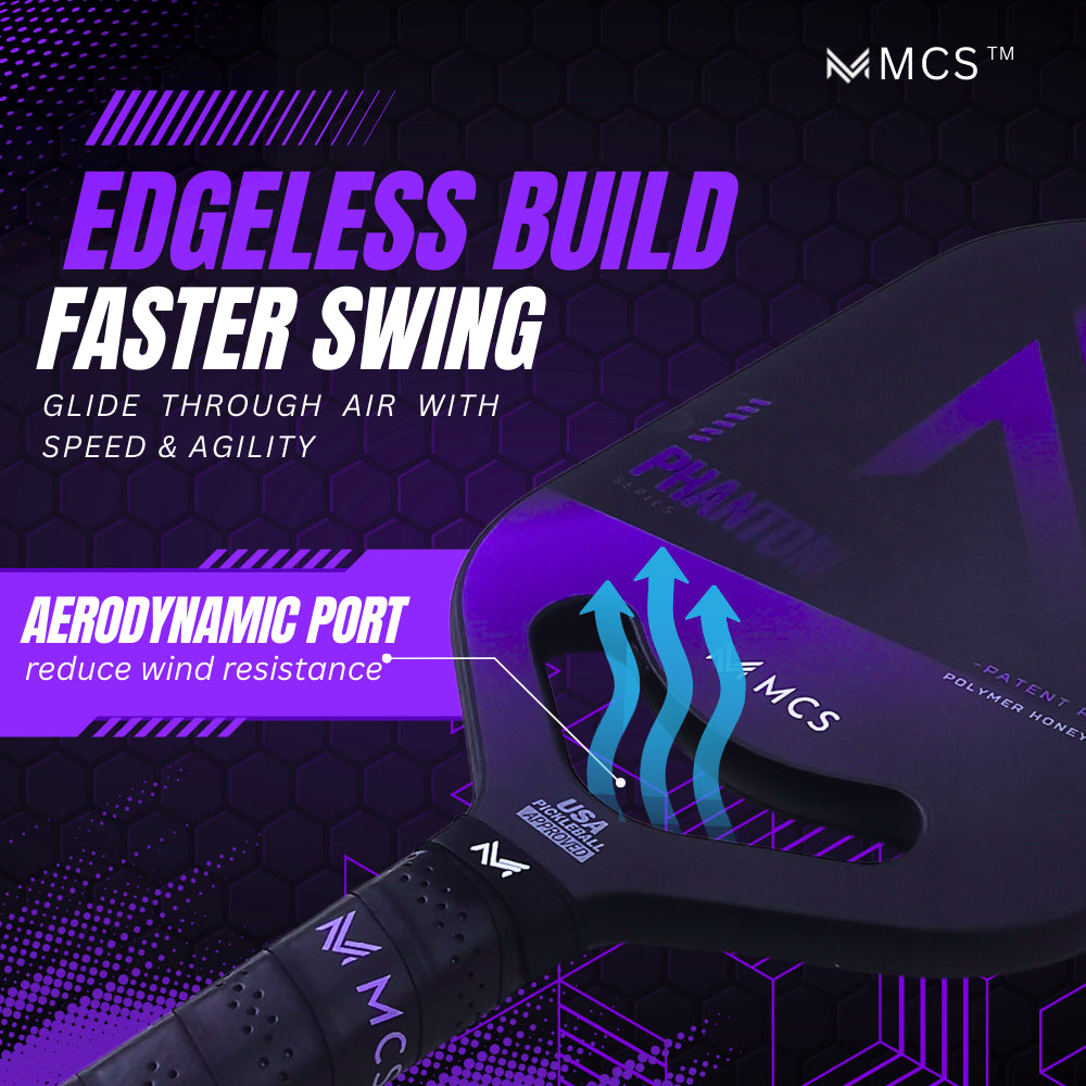 MCS Pickleball 14 mm PHANTOM PRO Edgeless Pickleball Paddle – MCS