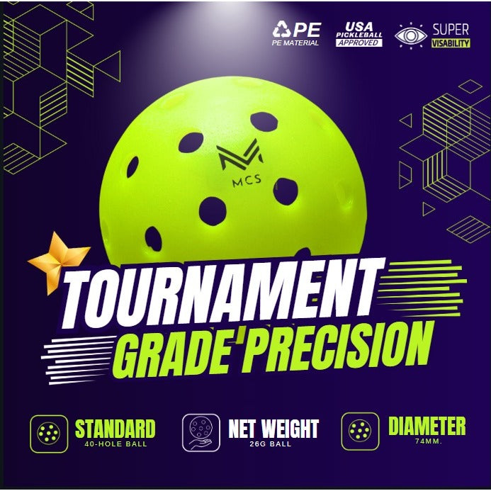 MCS Tournament Grade 40 Holes Pickleball