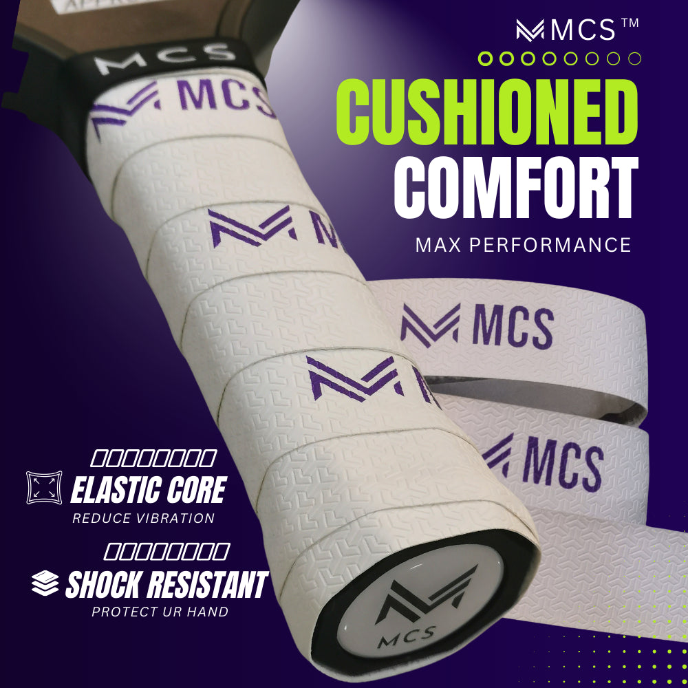 MCS 3D Ergonomic Paddle Grip PU Leather Non-Slip Sweat-Absorbing