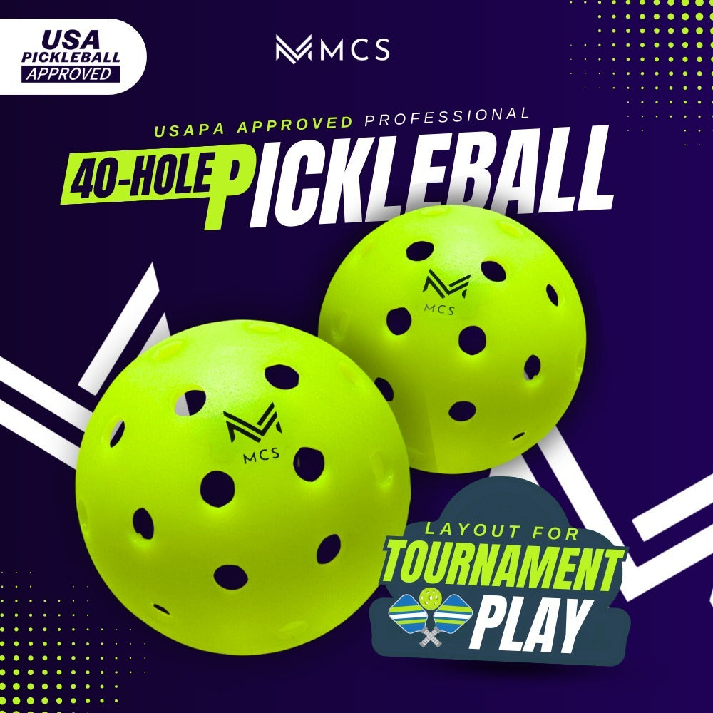 MCS Tournament Grade 40 Holes Pickleball