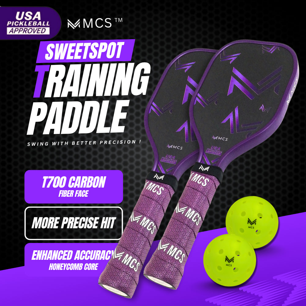 MCS Pickleball Sweet Spot Trainer – T700 Carbon Control Paddl