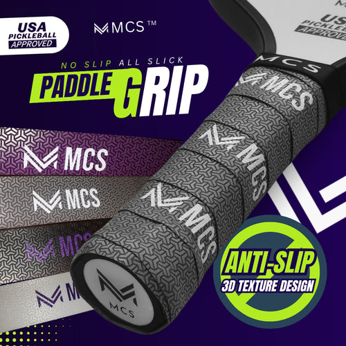 MCS 3D Ergonomic Paddle Grip PU Leather Non-Slip Sweat-Absorbing