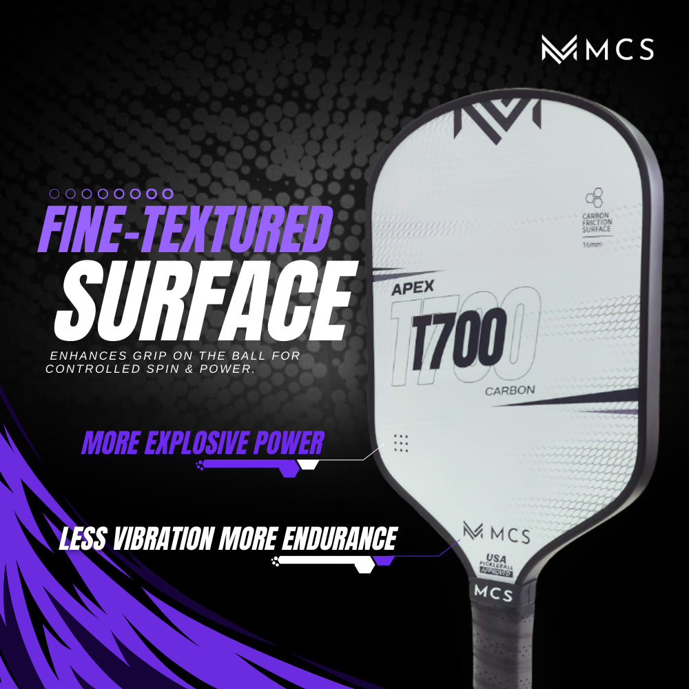 MCS APEX T700 Carbon Pickleball Paddle – MCS PICKLEBALL