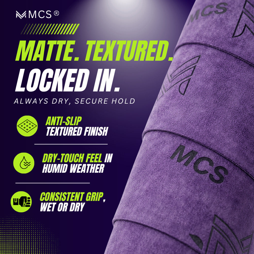 MCS Matte Paddle Grip Textured Dry Feel Non-Slip Sweat-Absorbing Comfortable