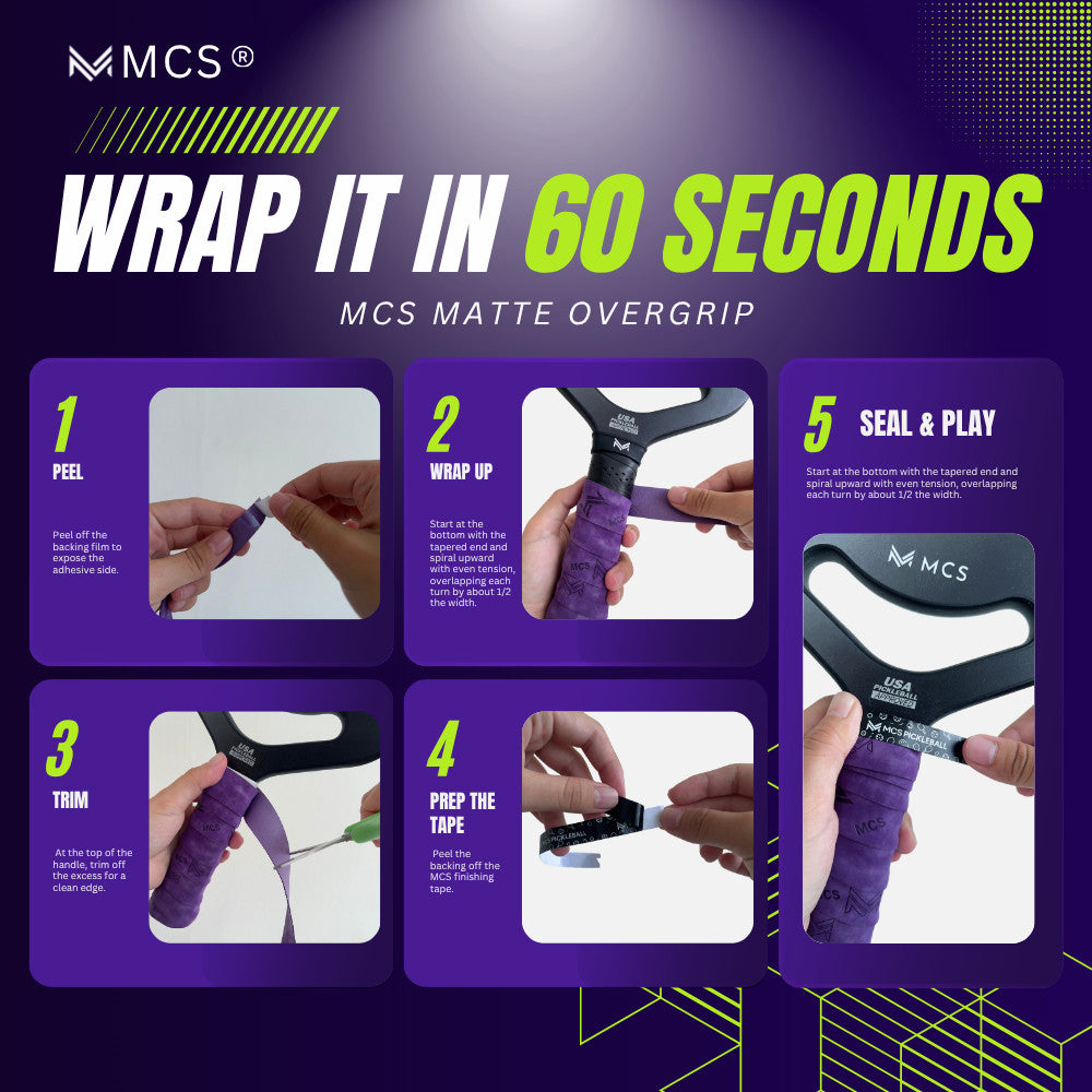 MCS Matte Paddle Grip Textured Dry Feel Non-Slip Sweat-Absorbing Comfortable