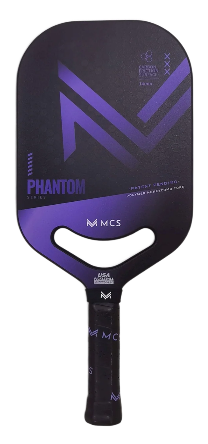 MCS PHANTOM PRO T700 raw carbon edgeless pickleball paddle