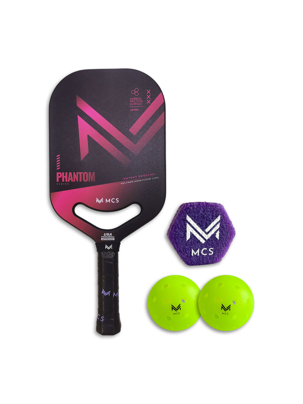 MCS 14 mm PHANTOM PRO Edgeless Pickleball Paddle