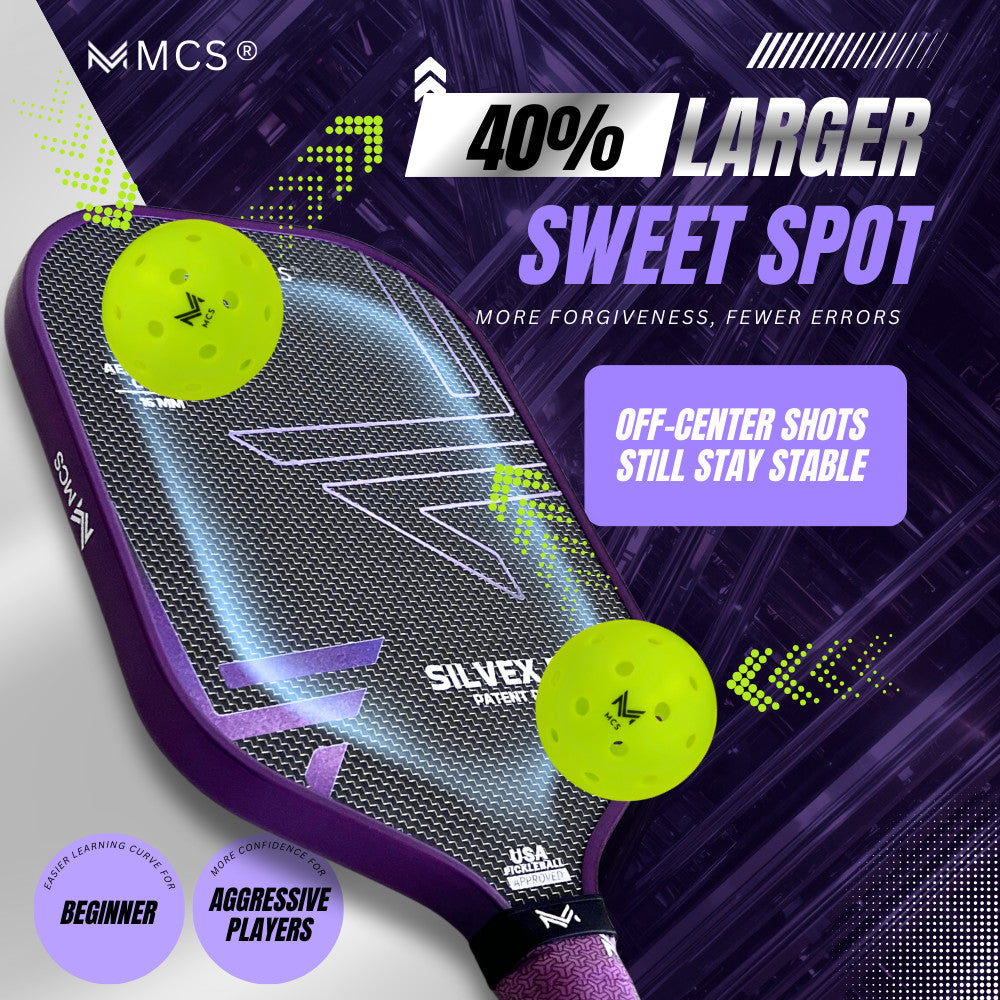 MCS Pickleball Titanium Silver-Weave SILVEX PRO Pickleball Paddle