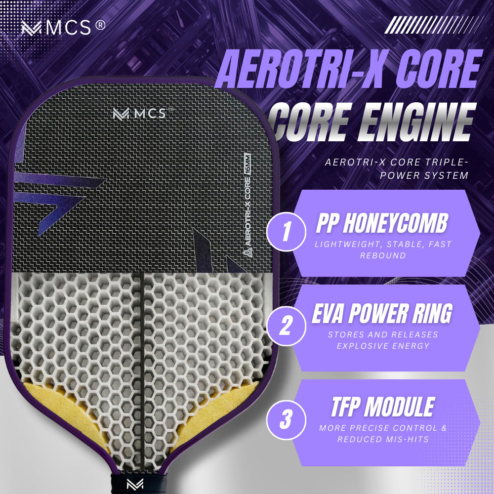 MCS Pickleball Titanium Silver-Weave SILVEX PRO Pickleball Paddle