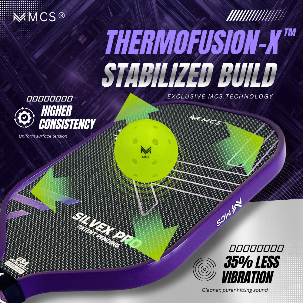 MCS Pickleball Titanium Silver-Weave SILVEX PRO Pickleball Paddle